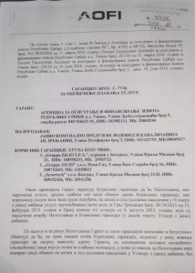 Garancija potpisana i predata konzorcijumu izvođača radova